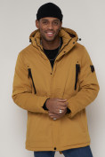 Купить Парка мужская зимняя с капюшоном желтого цвета 93610J, фото 7