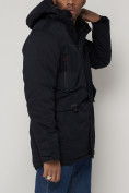 Купить Парка мужская зимняя с капюшоном темно-синего цвета 93610TS, фото 7