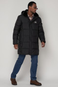 Купить Куртка зимняя мужская классическая черного цвета 93627Ch, фото 3
