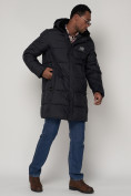 Купить Куртка зимняя мужская классическая темно-синего цвета 93627TS, фото 3