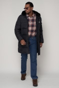 Купить Куртка зимняя мужская классическая темно-синего цвета 93627TS, фото 6