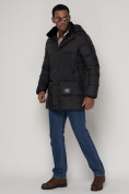 Купить Куртка зимняя мужская классическая черного цвета 93629Ch, фото 2
