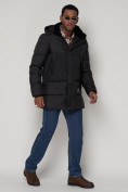 Купить Куртка зимняя мужская классическая черного цвета 93629Ch, фото 3