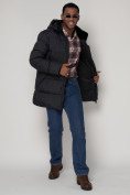 Купить Куртка зимняя мужская классическая темно-синего цвета 93629TS, фото 13