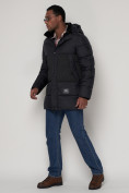 Купить Куртка зимняя мужская классическая темно-синего цвета 93629TS, фото 2