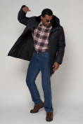 Купить Куртка зимняя мужская классическая темно-синего цвета 93629TS, фото 6