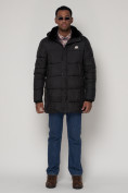Купить Куртка зимняя мужская классическая черного цвета 93687Ch