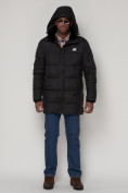 Купить Куртка зимняя мужская классическая черного цвета 93687Ch, фото 5