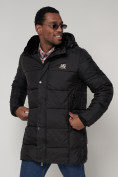 Купить Куртка зимняя мужская классическая черного цвета 93687Ch, фото 12