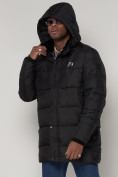 Купить Куртка зимняя мужская классическая черного цвета 93687Ch, фото 13