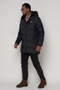 Купить Куртка зимняя мужская классическая темно-синего цвета 93687TS, фото 2