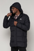 Купить Куртка зимняя мужская классическая темно-синего цвета 93687TS, фото 12
