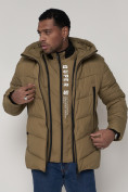 Купить Спортивная молодежная куртка мужская бежевого цвета 93691B, фото 11