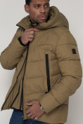 Купить Спортивная молодежная куртка мужская бежевого цвета 93691B, фото 12