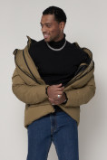 Купить Спортивная молодежная куртка мужская бежевого цвета 93691B, фото 13