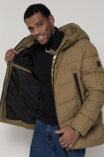 Купить Спортивная молодежная куртка мужская бежевого цвета 93691B, фото 15