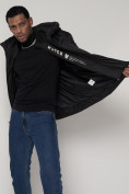 Купить Спортивная молодежная куртка мужская черного цвета 93691Ch, фото 15