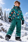 Купить Комбинезон подростковый зимний для мальчика зеленого цвета 9407Z, фото 3
