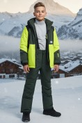 Купить Горнолыжный костюм зимний для мальчика цвета хаки 9423Kh