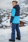 Купить Горнолыжный костюм зимний для мальчика темно-синего цвета 9423TS, фото 2