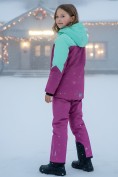 Купить Горнолыжный костюм зимний для девочки фиолетового цвета 9432F, фото 2
