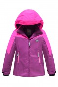 Купить Горнолыжный костюм зимний для девочки розового цвета 9432R, фото 6