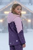 Купить Горнолыжный костюм зимний для девочки темно-фиолетового цвета 9432TF, фото 4