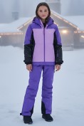 Купить Горнолыжный костюм зимний для девочки фиолетового цвета 9434F