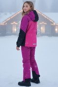Купить Горнолыжный костюм зимний для девочки розового цвета 9434R, фото 2