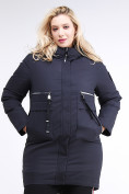 Купить Куртка зимняя женская молодежная темно-синего цвета 95-906_18TS, фото 2