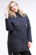 Купить Куртка зимняя женская молодежная темно-синего цвета 95-906_18TS, фото 3