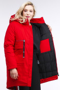 Купить Куртка зимняя женская молодежная красного цвета 95-906_4Kr, фото 6