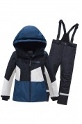 Купить Горнолыжный костюм зимний для мальчика темно-синего цвета 9517TS, фото 9