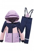 Купить Горнолыжный костюм зимний для девочки фиолетового цвета 9518F, фото 9
