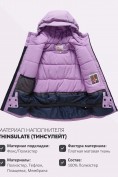 Купить Горнолыжный костюм зимний для девочки фиолетового цвета 9518F, фото 5