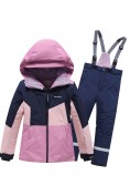Купить Горнолыжный костюм зимний для девочки розового цвета 9518R, фото 9