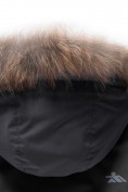 Купить Парка зимняя подростковая для девочки с капюшоном и мехом черного цвета 9532Ch, фото 12
