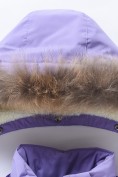 Купить Парка зимняя подростковая для девочки с капюшоном и мехом фиолетового цвета 9532F, фото 12