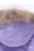 Купить Парка зимняя подростковая для девочки с капюшоном и мехом фиолетового цвета 9532F, фото 13