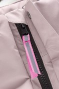Купить Парка зимняя подростковая для девочки с капюшоном и мехом розового цвета 9532R, фото 14