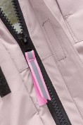 Купить Парка зимняя подростковая для девочки с капюшоном и мехом розового цвета 9532R, фото 15
