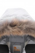 Купить Парка зимняя подростковая для девочки с капюшоном и мехом серого цвета 9532Sr, фото 12