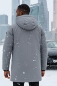 Купить Парка зимняя мужская с капюшоном серого цвета 9533-1Sr, фото 2