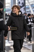 Купить Парка зимняя подростковая для мальчика с капюшоном черного цвета 9533Ch, фото 2