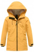 Купить Парка зимняя подростковая для мальчика с капюшоном желтого цвета 9533J, фото 8