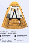 Купить Парка зимняя подростковая для мальчика с капюшоном желтого цвета 9533J, фото 5