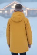 Купить Парка зимняя подростковая для мальчика с капюшоном желтого цвета 9533J, фото 2