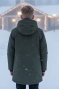 Купить Парка зимняя подростковая для мальчика с капюшоном цвета хаки 9533Kh, фото 2