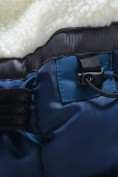 Купить Парка зимняя подростковая для мальчика с капюшоном синего цвета 9533S, фото 18