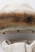 Купить Парка зимняя подростковая для девочки с капюшоном и мехом бежевого цвета 9534B, фото 14